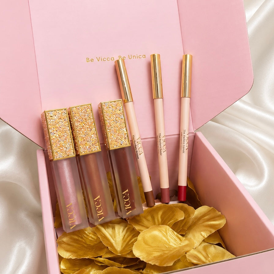 Pack 3x3 (Tres Glosses + 3 Perfiladores de labios Vicca)