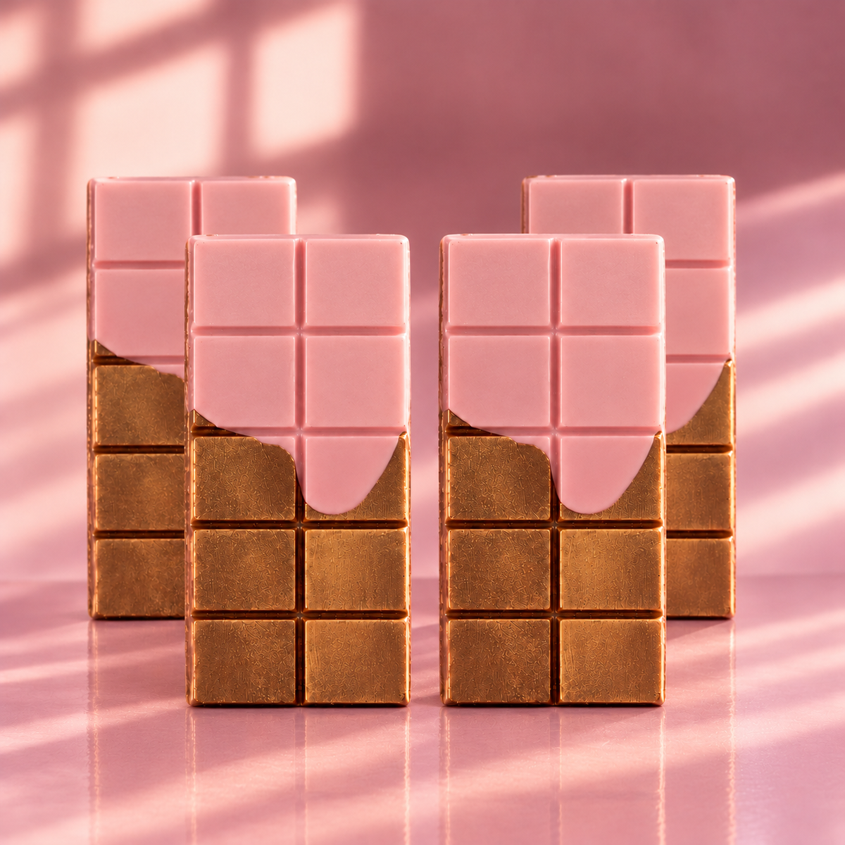 Pack de 4 Chocolates de Dubái by Vicca || Pink Dubai Chocolate Collection Bar