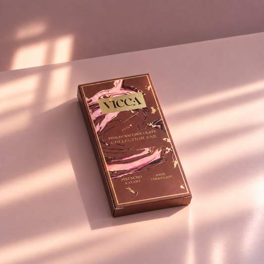 Chocolate de Dubái by Vicca || Pink Dubai Chocolate Collection Bar