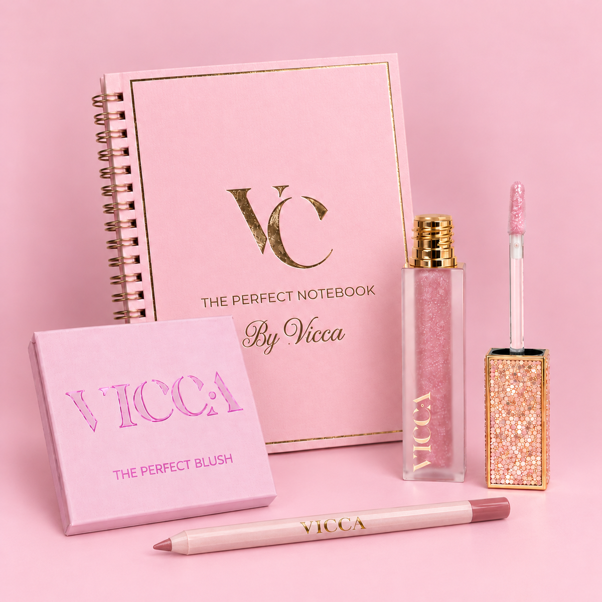 Pack Libreta + 3 Productos de Maquillaje by Vicca